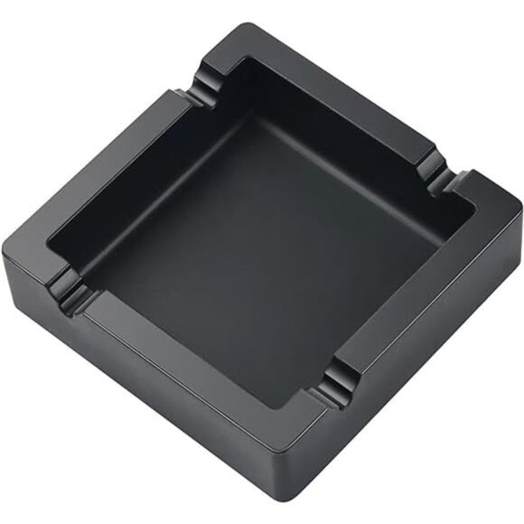 Cigar Ashtray Big Ashtrays for Cigarettes Patio Outdoors Large Black 4 Dual-use - Picture 7 of 7